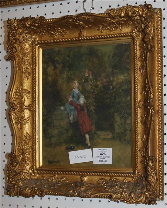 A.B. Simpson - 2 lovers in garden